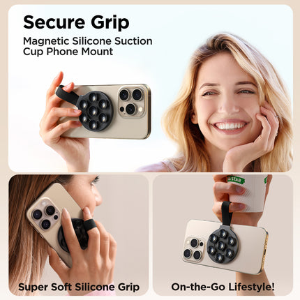 JOYROOM Brilliant magnetic phone holder with suction cups, black – image 10