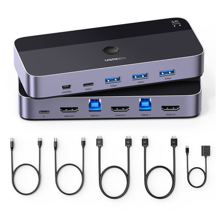 UGREEN 2in1 Switch HDMI / USB-A / USB-B / USB-C / microUSB black – image 4