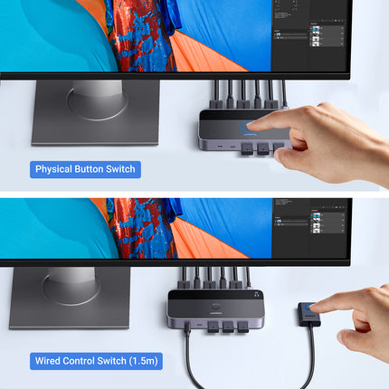 UGREEN 2in1 Switch HDMI / USB-A / USB-B / USB-C / microUSB black – image 9