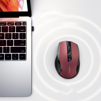 UGREEN Precise wireless USB mouse 2.4GHz Bluetooth 5.0 optical 4000 DPI red – image 6