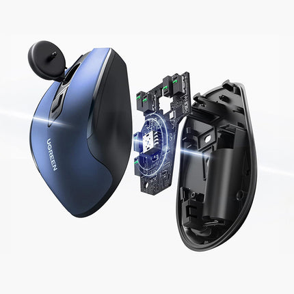 UGREEN Precise wireless USB mouse 2.4GHz Bluetooth 5.0 optical 4000 DPI blue – image 6
