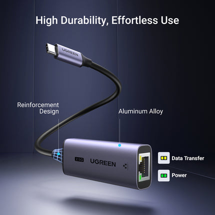 UGREEN Adapter Ethernet USB-C - RJ45 2.5G network card, gray – image 7