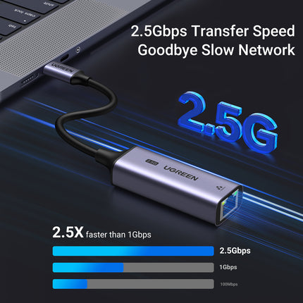 UGREEN Adapter Ethernet USB-C - RJ45 2.5G network card, gray – image 9