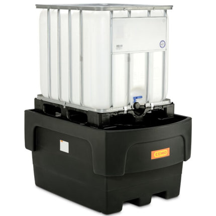 GSG24 Spill tub, base for 1 IBC 1100L tank, plastic PE CEMO 10950