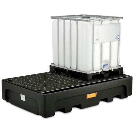 GSG24 Spill bathtub, base for 2 IBC 1100L tanks, plastic PE CEMO 10952