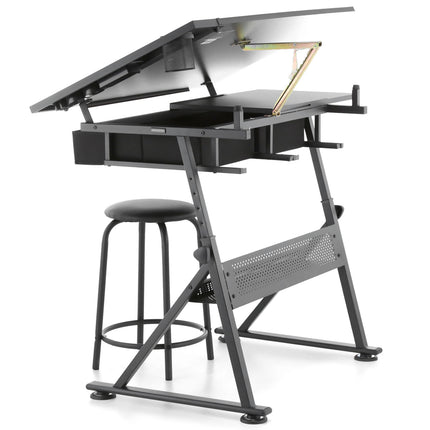 FROMMSTARCK Desk, drawing table with drawers and a stool for drawing and sketching, 115x60 cm – image 8