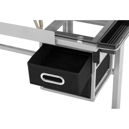 FROMMSTARCK Desk, mobile glass drawing table with drawers for drawing and sketching, 104x60 cm – image 3