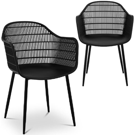FROMMSTARCK bucket chair for home restaurant up to 150 kg 2 pcs black
