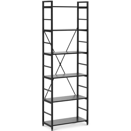 FROMMSTARCK Loft bookcase with steel frame 28 x 60 x 182 cm black – image 2