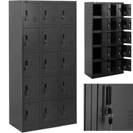 FROMMSTARCK Safe deposit box, metal social locker - 15 boxes