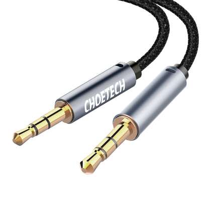CHOETECH AUX audio cable for speaker 2x mini jack 3.5mm male 1.2m - black – image 2