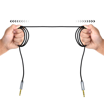 CHOETECH AUX audio cable for speaker 2x mini jack 3.5mm male 1.2m - black – image 3