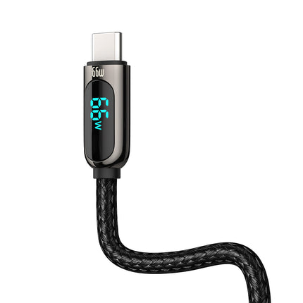 BASEUS Display Fast Charging Data USB-A - USB-C cable 66W 1m - black – image 5