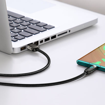 BASEUS Display Fast Charging Data USB-A - USB-C cable 66W 1m - black – image 7