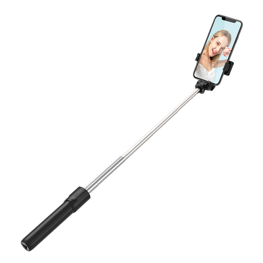 HURTEL Telescopic selfie stick with remote control, tripod stand for phone 0.7m - black
