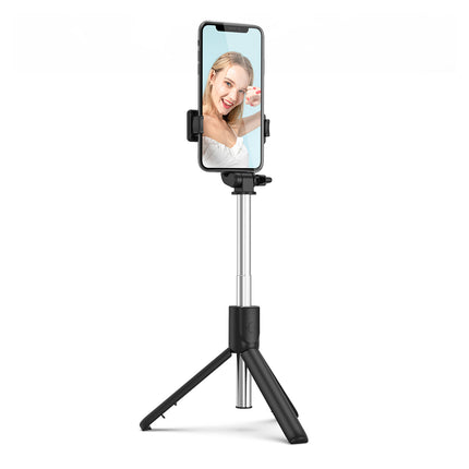 HURTEL Telescopic selfie stick with remote control, tripod stand for phone 0.7m - black – image 2