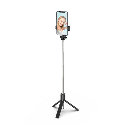 HURTEL Telescopic selfie stick with remote control, tripod stand for phone 0.7m - black – image 3