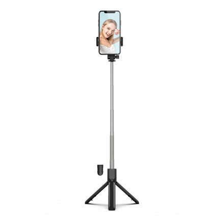 HURTEL Telescopic selfie stick with remote control, tripod stand for phone 0.7m - black – image 4