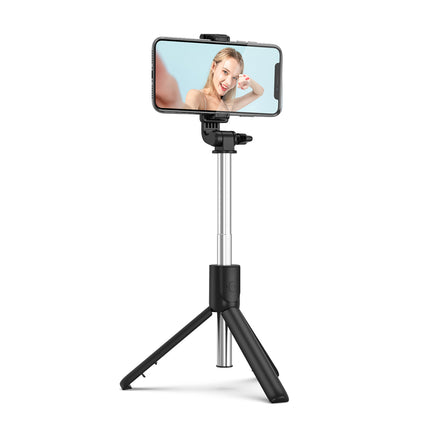 HURTEL Telescopic selfie stick with remote control, tripod stand for phone 0.7m - black – image 5