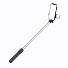 HURTEL Telescopic selfie stick with remote control + LED light, tripod stand for phone 0.71 m - black