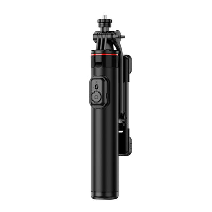 HURTEL Telescopic selfie stick with remote control + 2x LED light tripod stand for phone 1.3m aluminum - black – image 11