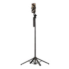HURTEL Telescopic selfie stick with remote control, phone tripod, 1.75 m, aluminum - black
