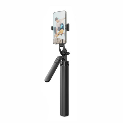 HURTEL Telescopic selfie stick with remote control, phone tripod, 1.75 m, aluminum - black – image 2