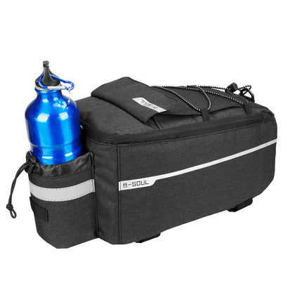 HURTEL Thermal bicycle bag 9l for the trunk with a water bottle pocket and shoulder strap - black – image 3