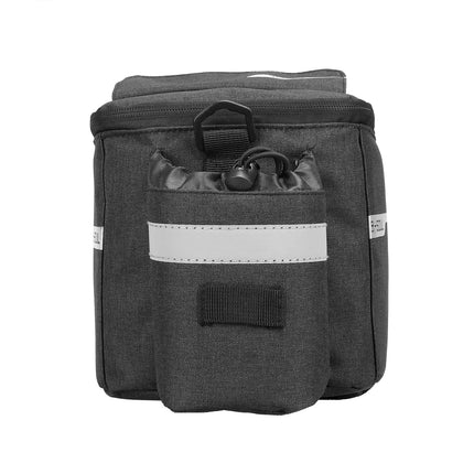 HURTEL Thermal bicycle bag 9l for the trunk with a water bottle pocket and shoulder strap - black – image 7