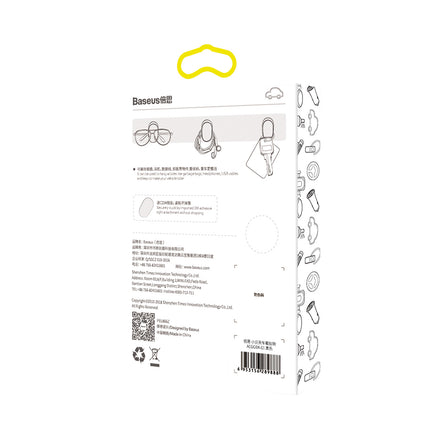 BASEUS Small Shell self-adhesive hook hanger for the car. home. garage SET 4 pcs. - black – image 8