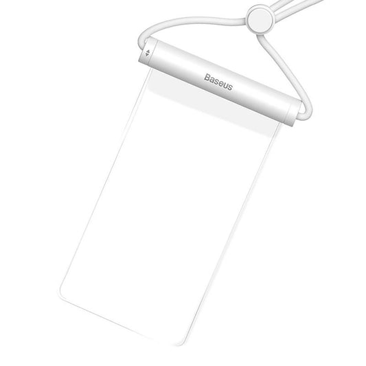BASEUS Waterproof case for a 7.2'' phone with a cylindrical IPX8 AquaGlide clasp - white