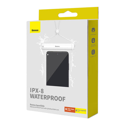 BASEUS Waterproof case for a 7.2'' phone with a cylindrical IPX8 AquaGlide clasp - white – image 6