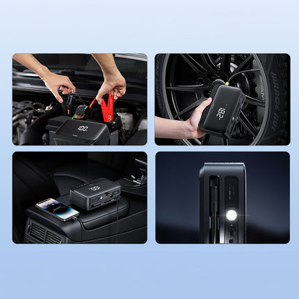BASEUS 4in1 Jump starter 600A with flashlight, 6000mAh power bank, Super Energy compressor - black – image 10