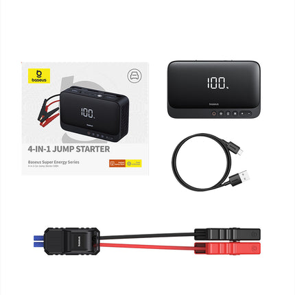 BASEUS 4in1 Jump starter 600A with flashlight, 6000mAh power bank, Super Energy compressor - black – image 7