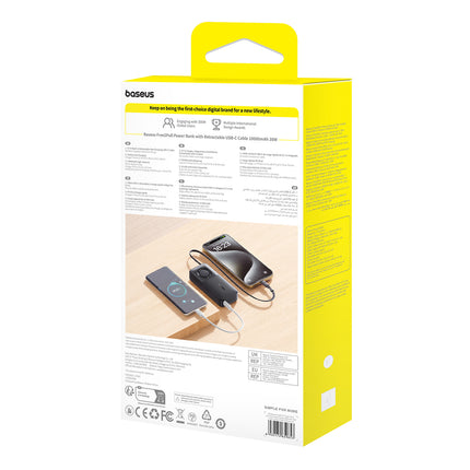 BASEUS 10000mAh 30W Powerbank with USB-C port and Free2Pull USB-C retractable cable - black – image 5