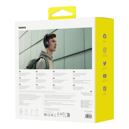 BASEUS Bass 30 Max Bluetooth 5.3 wireless on-ear headphones - black – image 8