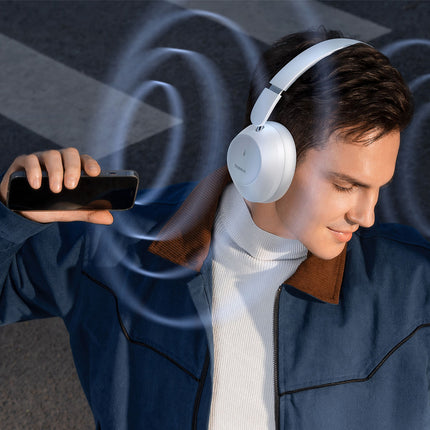 BASEUS Bass 30 Max Bluetooth 5.3 wireless on-ear headphones - white – image 9