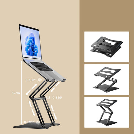 WOZINSKY SET Aluminum laptop stand + smartphone stand - black – image 11