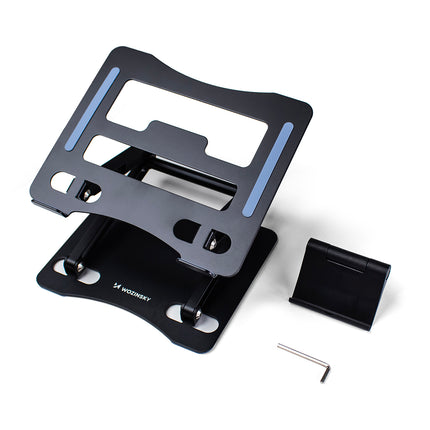 WOZINSKY SET Aluminum laptop stand + smartphone stand - black – image 2