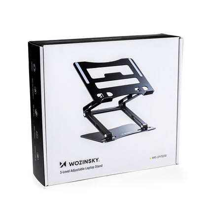 WOZINSKY SET Aluminum laptop stand + smartphone stand - black – image 3