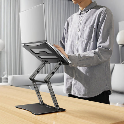 WOZINSKY SET Aluminum laptop stand + smartphone stand - black – image 7
