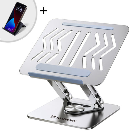 WOZINSKY SET Aluminum laptop stand + smartphone stand - silver – image 12