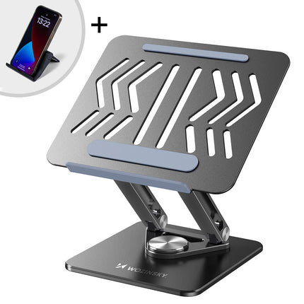 WOZINSKY SET Aluminum laptop stand + smartphone stand - black – image 12