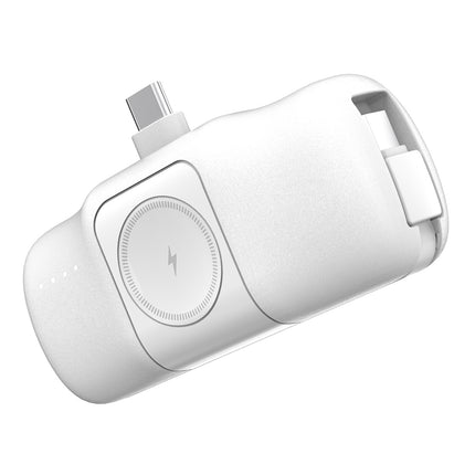 WOZINSKY Mini powerbank 5000mAh 15W USB-C and Apple Watch charger - white – image 3