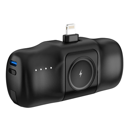 WOZINSKY Mini powerbank 5000mAh 15W iPhone Lightning and Apple Watch charger - black – image 3