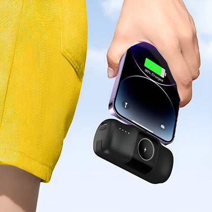 WOZINSKY Mini powerbank 5000mAh 15W iPhone Lightning and Apple Watch charger - black – image 9