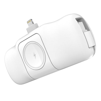 WOZINSKY Mini powerbank 5000mAh 15W iPhone Lightning and Apple Watch charger - white – image 2