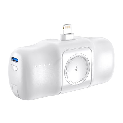 WOZINSKY Mini powerbank 5000mAh 15W iPhone Lightning and Apple Watch charger - white – image 3