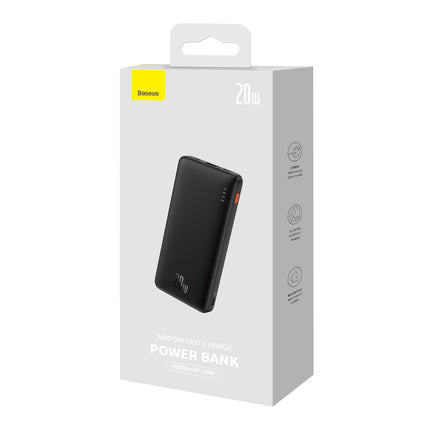 BASEUS Airpow 20W 10000mAh powerbank with USB-A - USB-C cable 30cm - black – image 8