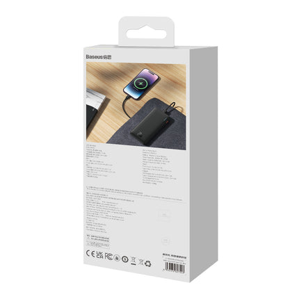 BASEUS Airpow 20W 10000mAh powerbank with USB-A - USB-C cable 30cm - black – image 9